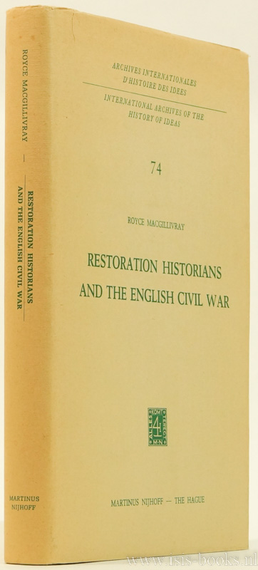 Restoration historians and the English civil war. - MACGILLIVRAY, R.