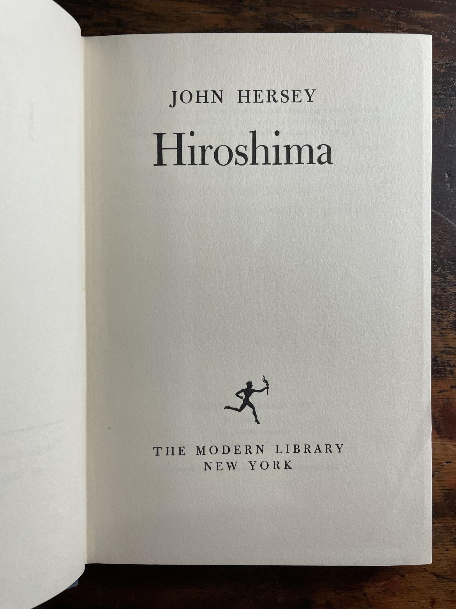 Hiroshima by John Hersey Very Good (1962) 1st Thus. John and Tabitha