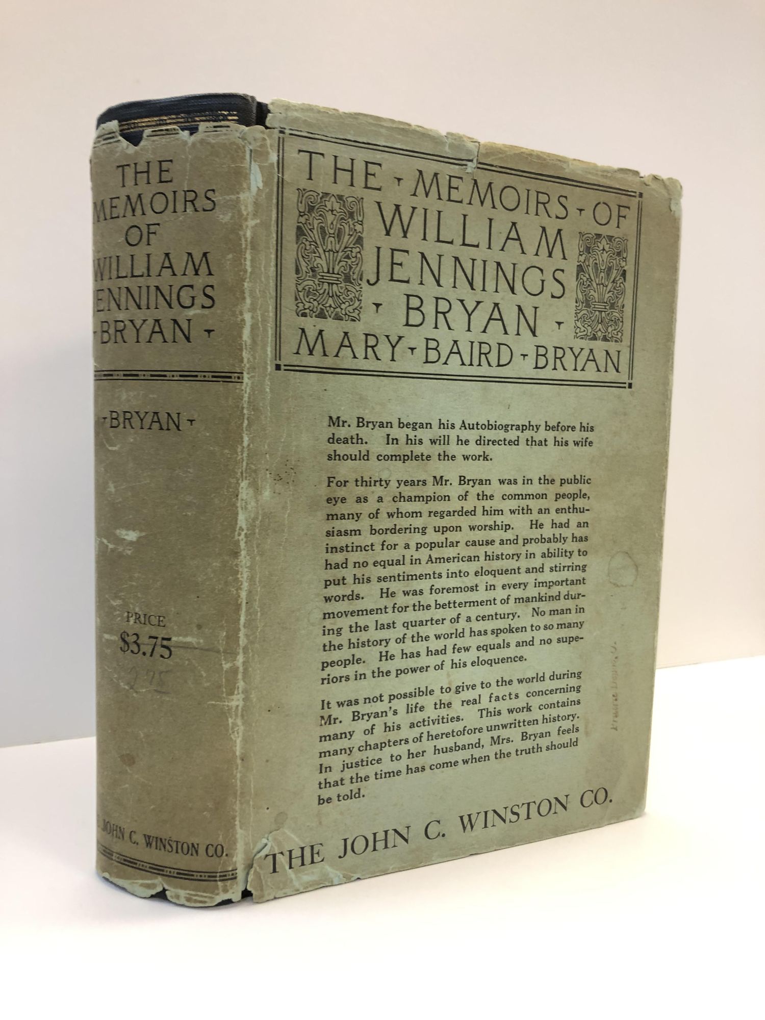 THE MEMOIRS OF WILLIAM JENNINGS BRYAN by Bryan, William Jennings; Bryan ...