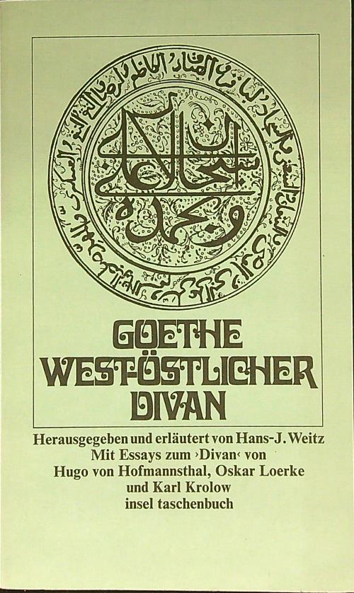 West-ostlicher divan - Goethe, Johann Wolfgang