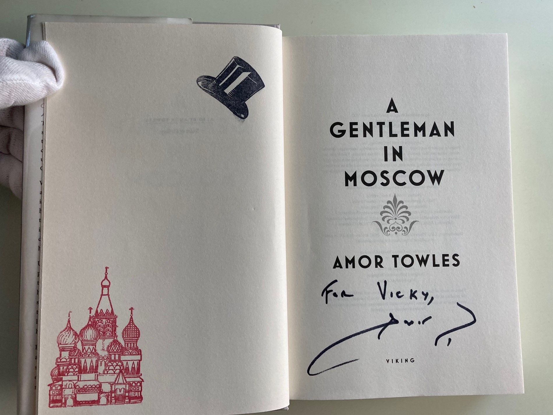 A Gentleman in Moscow (Inscribed Copy) by Towles, Amor: Near Fine