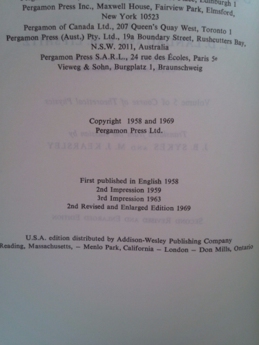 Statistical physics (Their Course of theoretical physics) by L D Statistical physics (Their Course of theoretical physics) by L D