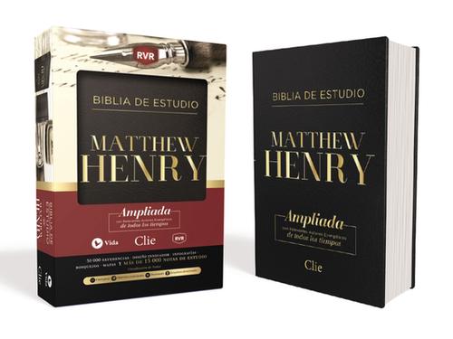 Rvr Biblia de Estudio Matthew Henry, Leathersoft, Negro (Leather) - Matthew Henry