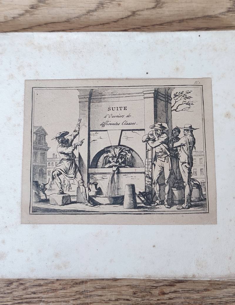 Deux carnets de 12 gravures : « Les petits métiers de Paris » avec « Suite d'ouvriers de différentes classes » Duplessis-Bertaux, Jean [ ] [Couvertur