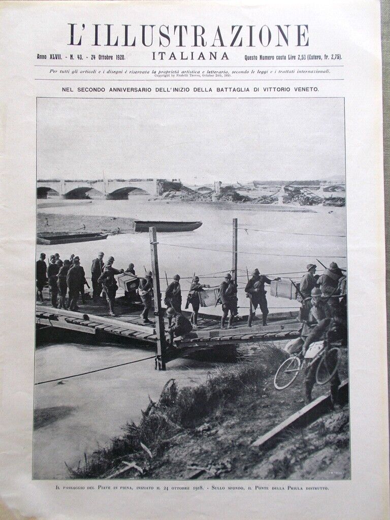 L'illustrazione Italiana 19 Settembre 1915 WW1 Calandra Col di Lana Joffre Adige 