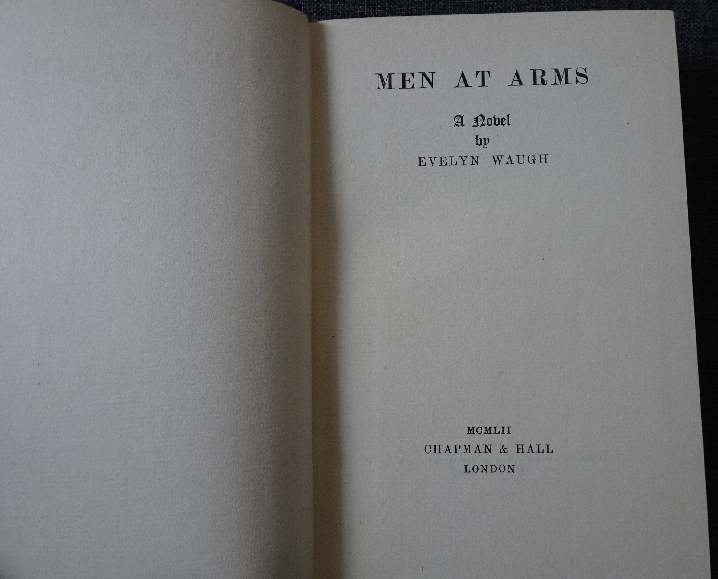 Men At Arms by Waugh, Evelyn: Very Good Hardcover (1952) 1st Edition