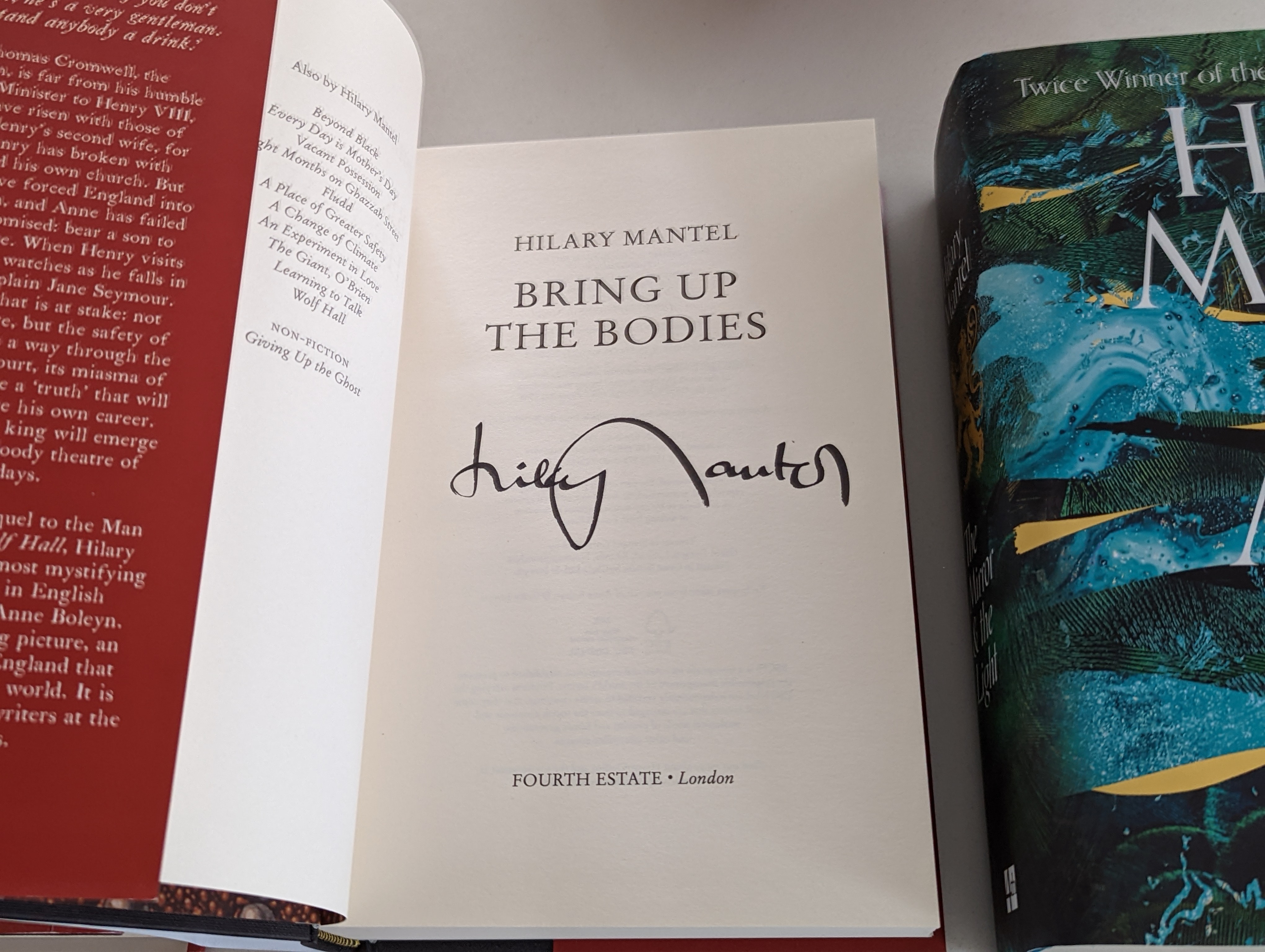 Wolf Hall; Bring up the Bodies; The Mirror & the Light - SIGNED-TO-THE