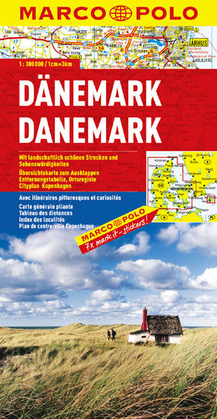 MARCO POLO Länderkarte Dänemark 1:300.000: Mit landschaftlich schönen Strecken und Sehenswürdigkeiten. Übersichtskarte zum Ausklappen, . Cityplan Kopenhagen (MARCO POLO Länderkarten) - Marco, Polo