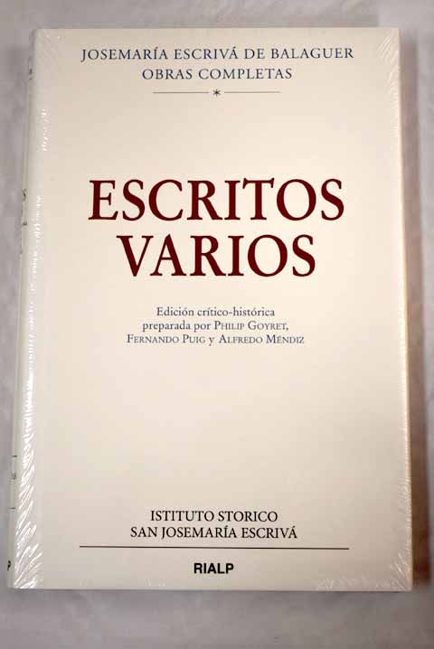 Escritos varios - Escrivá de Balaguer, Josemaría