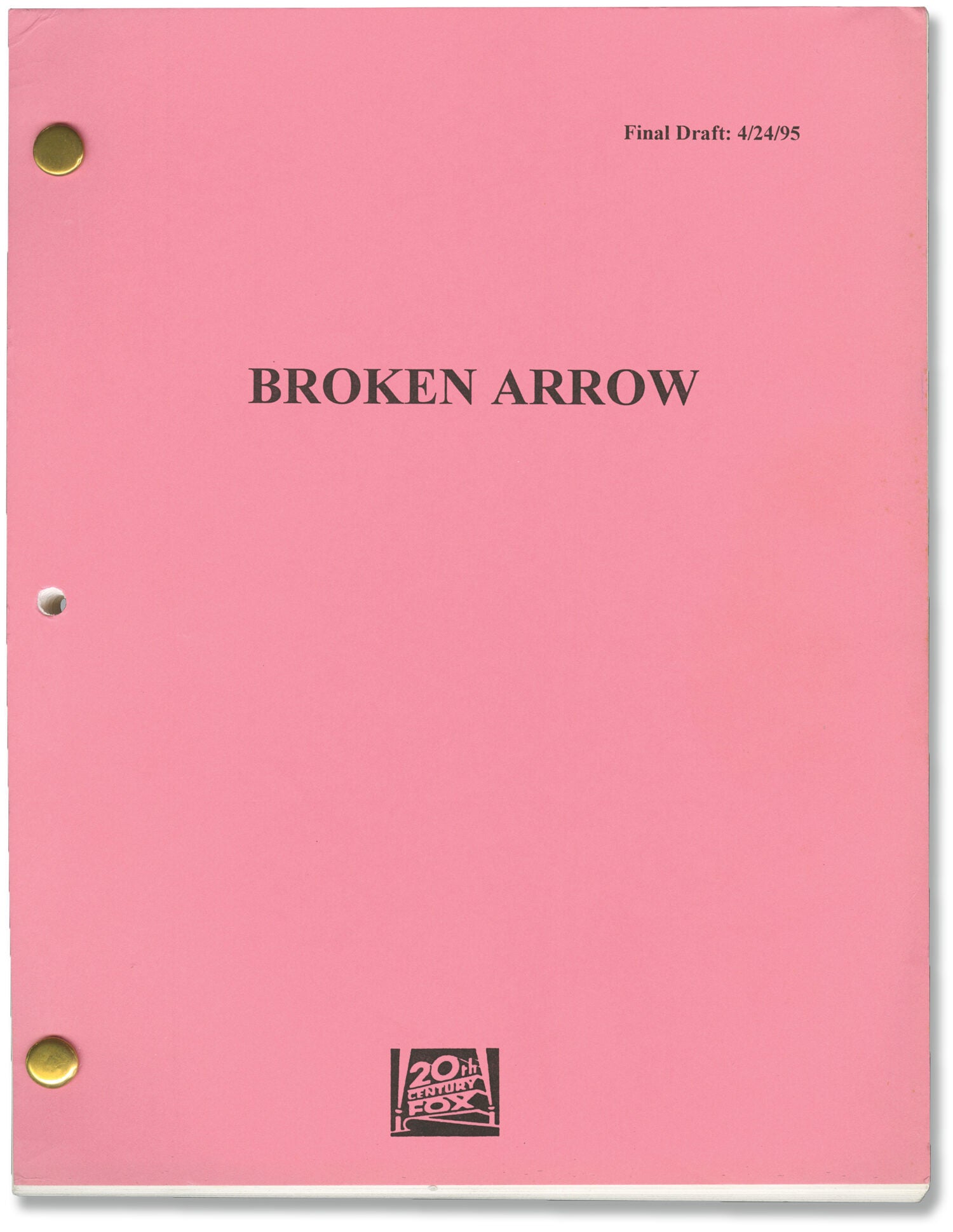 Broken Arrow (Original screenplay for the 1996 film) von John Woo ...