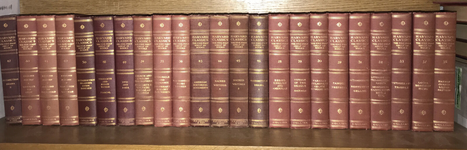 THE HARVARD CLASSICS!1909!First Edition 50 Book Set Good THE HARVARD CLASSICS!1909!First Edition 50 Book Set Good