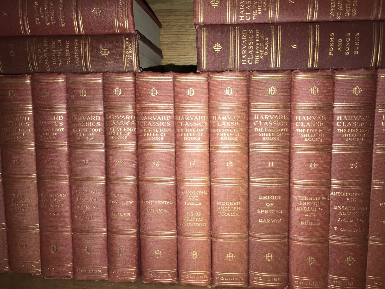 THE HARVARD CLASSICS!1909!First Edition 50 Book Set Good THE HARVARD CLASSICS!1909!First Edition 50 Book Set Good