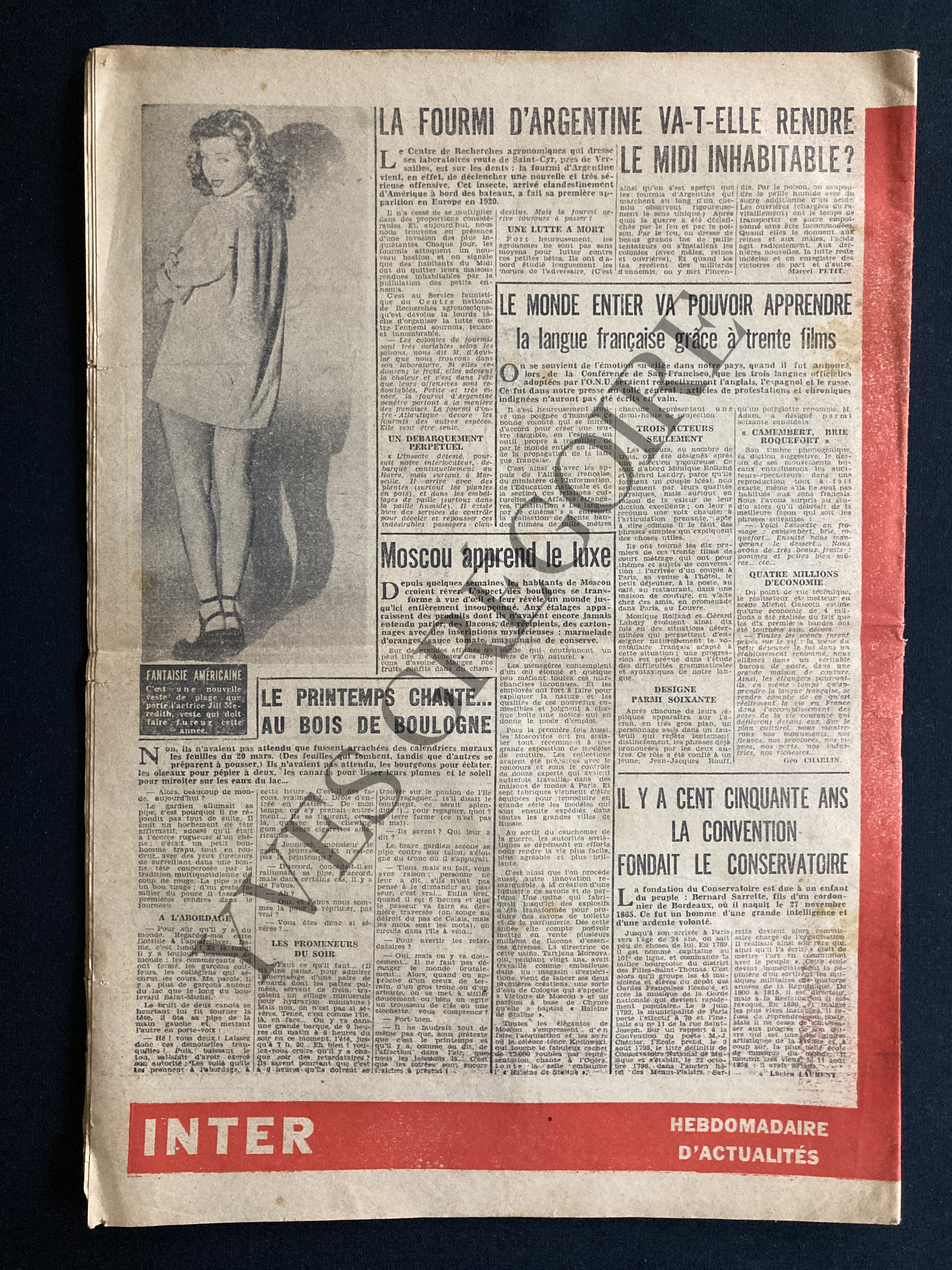 INTER-N°28-27 MARS 1946-ELLEN BERNSEN-PROCES PETIOT [Bon] [Couverture souple]