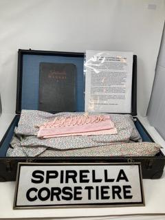 CORSETIERE'S SAMPLE CASE WITH SET OF 12-PIECE SPIRELLA FITTING CORSETS AND  INSTRUCTION MANUAL by The Spirella Corset Company: Very Good (1936)