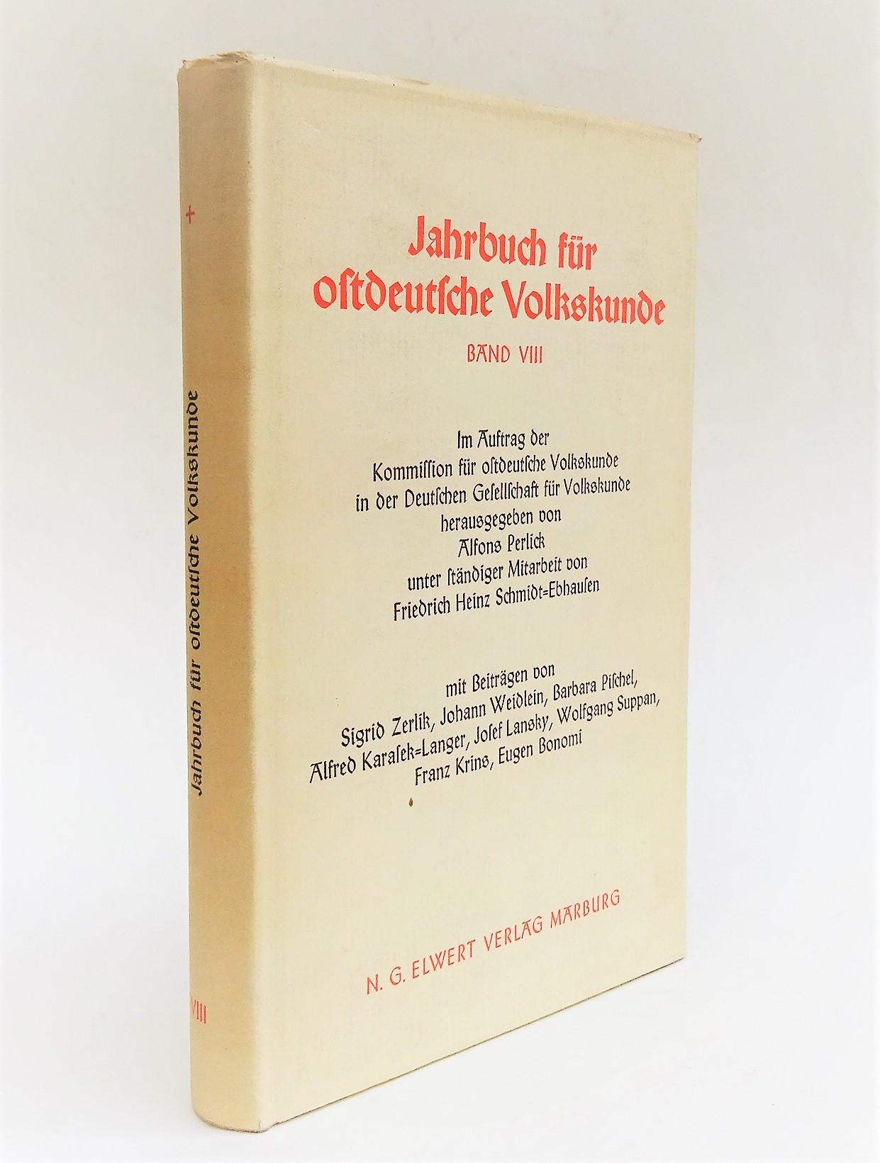 Jahrbuch für ostdeutsche Volkskunde, Band 8. - Perlick, Alfons (Hg.)