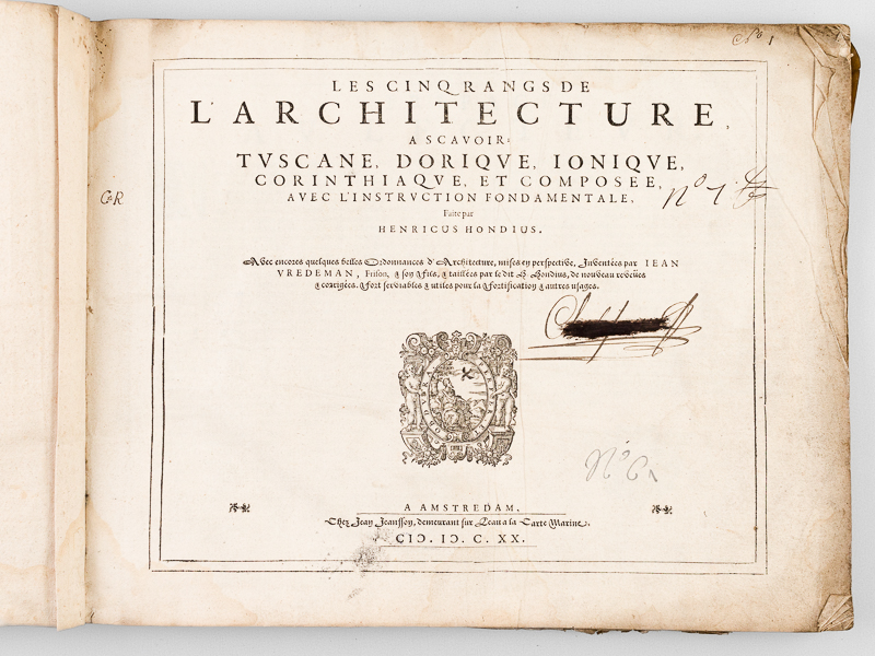 Les Cinq Rangs de l'Architecture, à scavoir : Tuscane, Dorique, Ionique ...