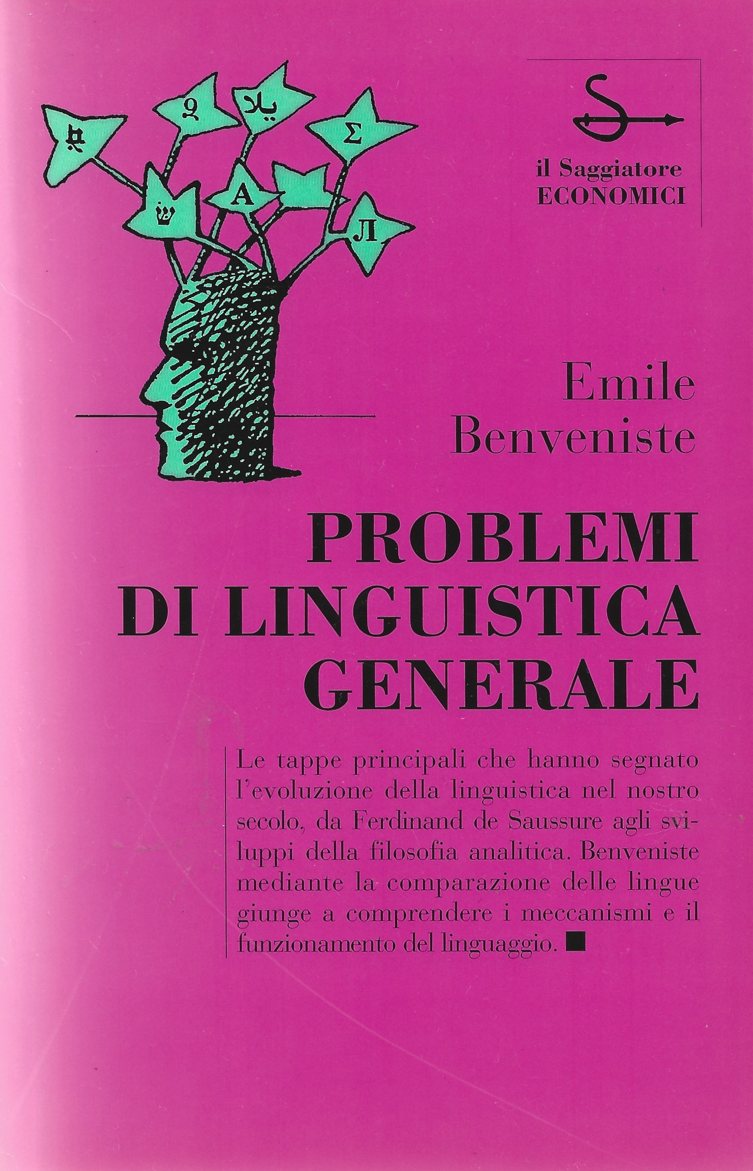 Problemi di Linguistica generale. - BENVENISTE EMILE.