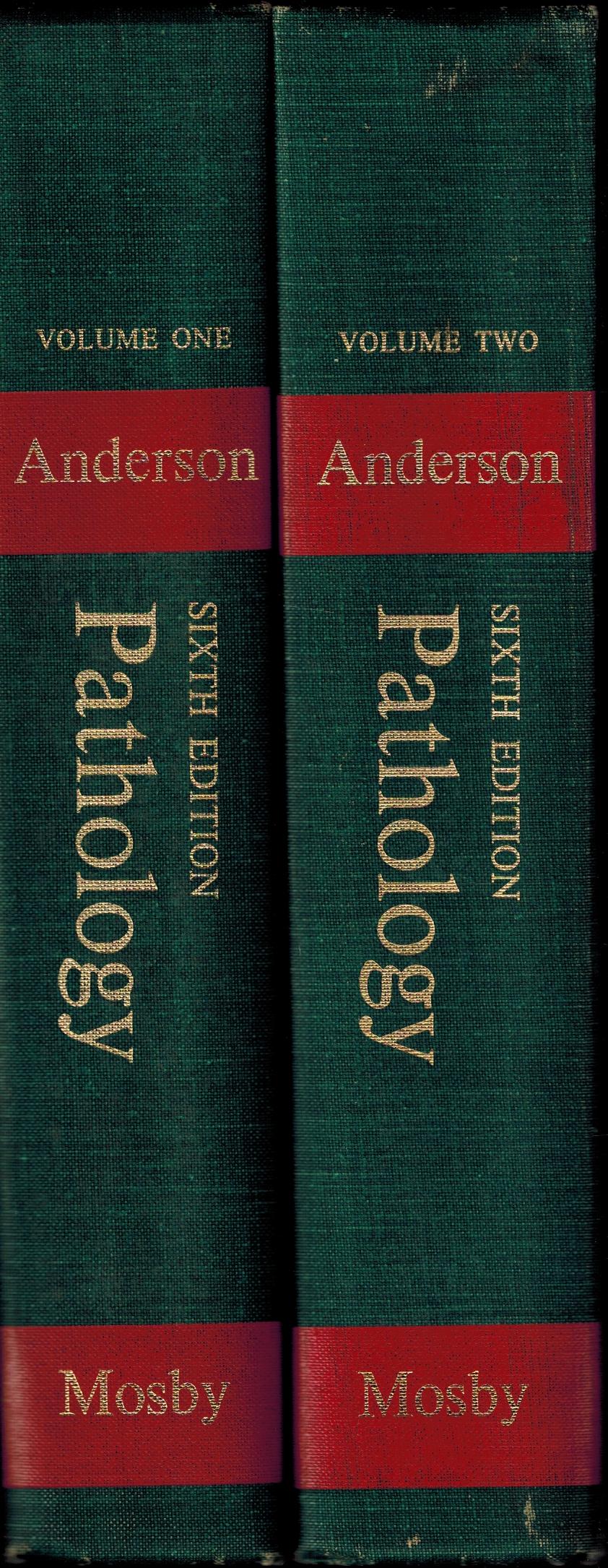 Pathology - Two Volumes Complete (I, II, 1, 2) by Anderson, W. A. D. (MD) - Editor: Very Good Hardcover (1971) Sixth Edition. | UHR Books Pathology - Two Volumes Complete (I, II, 1, 2) by Anderson, W. A. D. (MD) - Editor: Very Good Hardcover (1971) Sixth Edition. | UHR Books