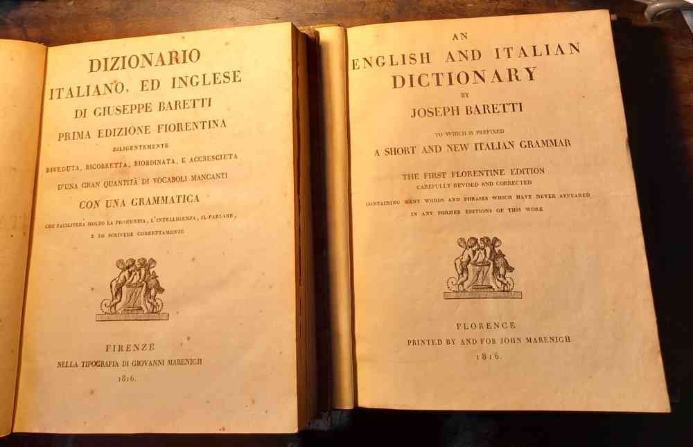 Abebooks Dizionario italiano ed inglese di Giuseppe Baretti. Prima edizione fiorentina con una grammatica. An english and italian dictionary by. A short and new italian grammar