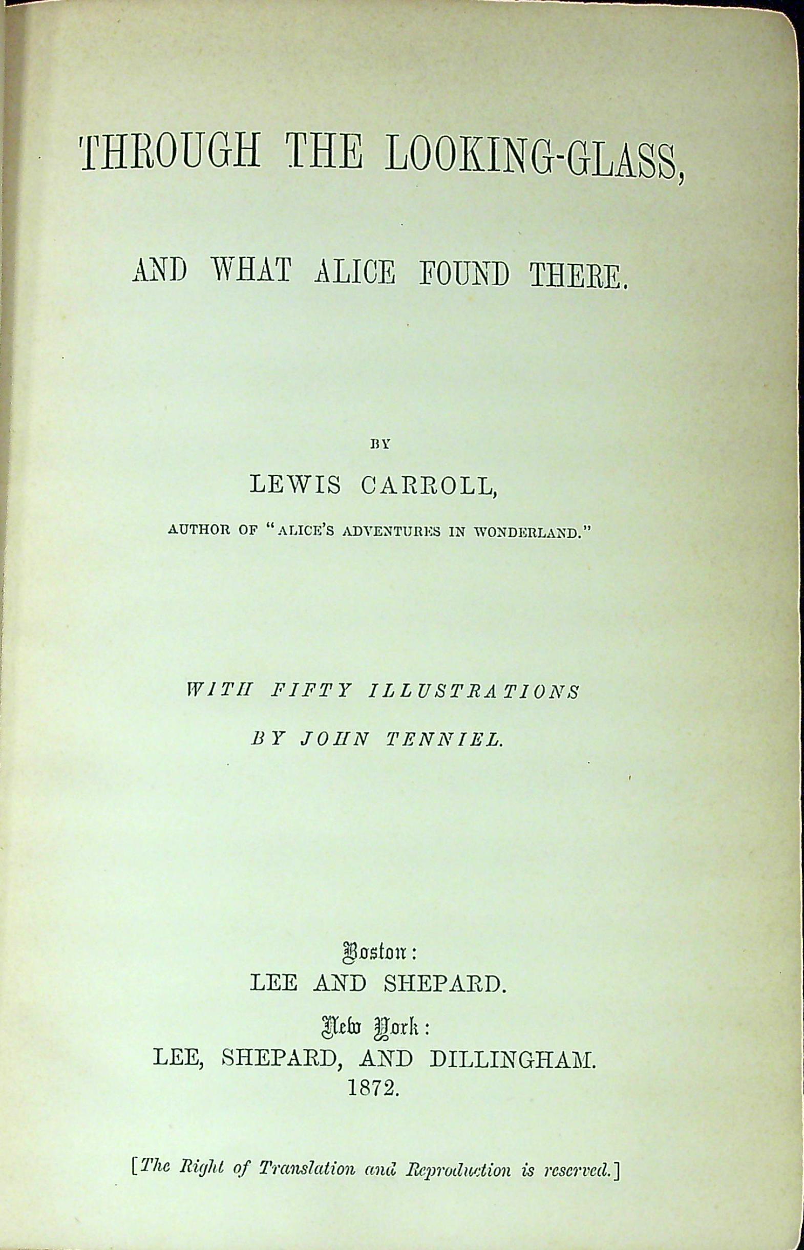 Through the Looking-Glass, and What Alice Found There