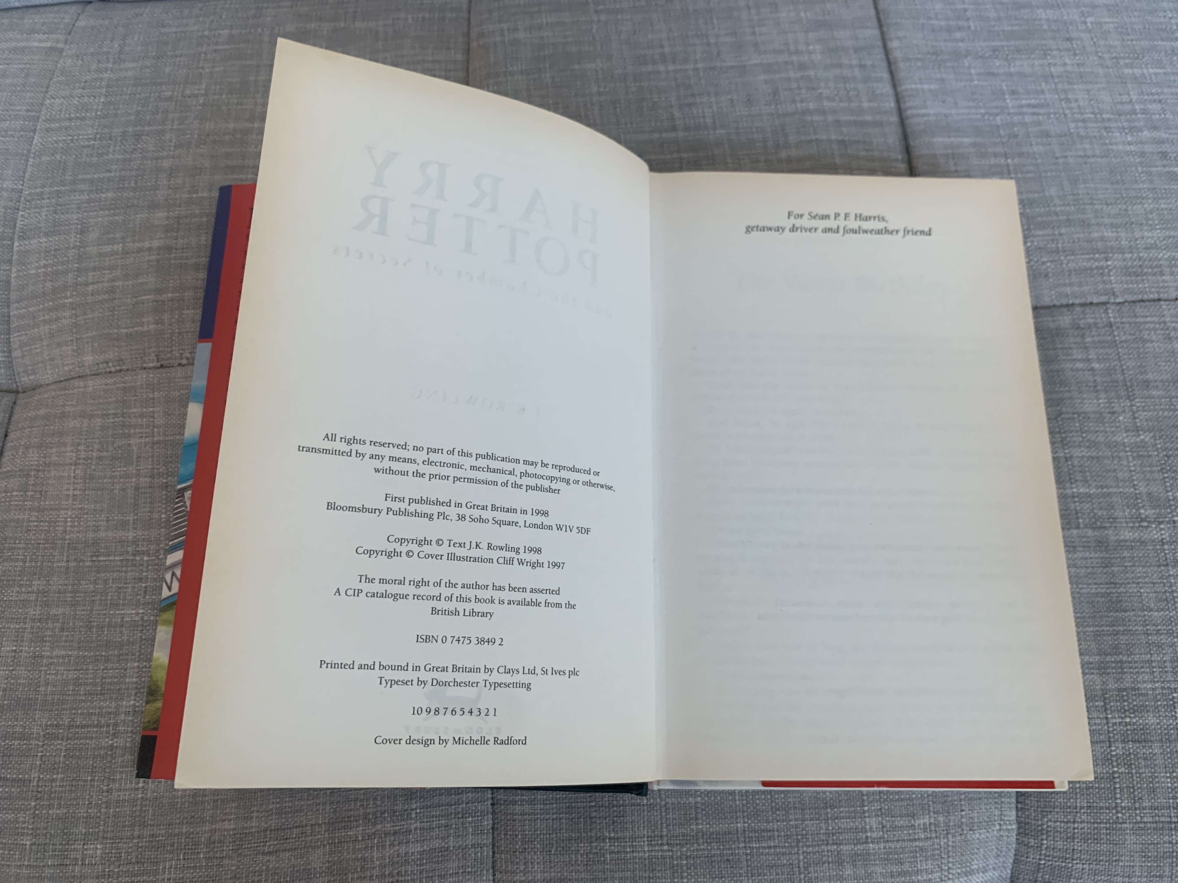 Harry Potter and the Chamber of Secrets, first edition, first print by