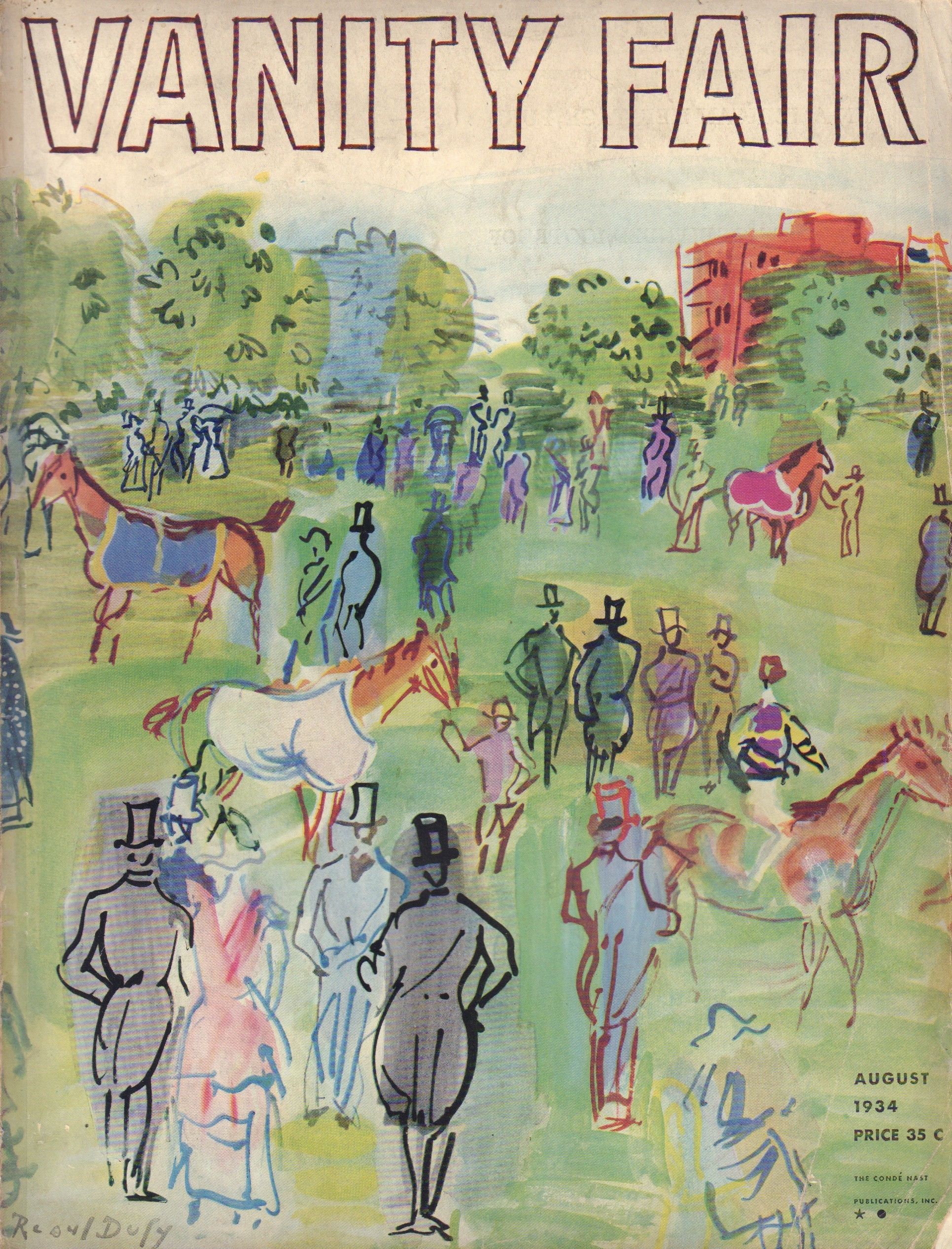 Vanity Fair magazine August 1934 Very Good (1934) First Edition