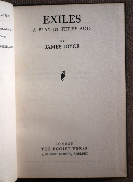 2024年のクリスマス Play A Exiles. in (1921 James.: JOYCE, by Acts. Three 洋書