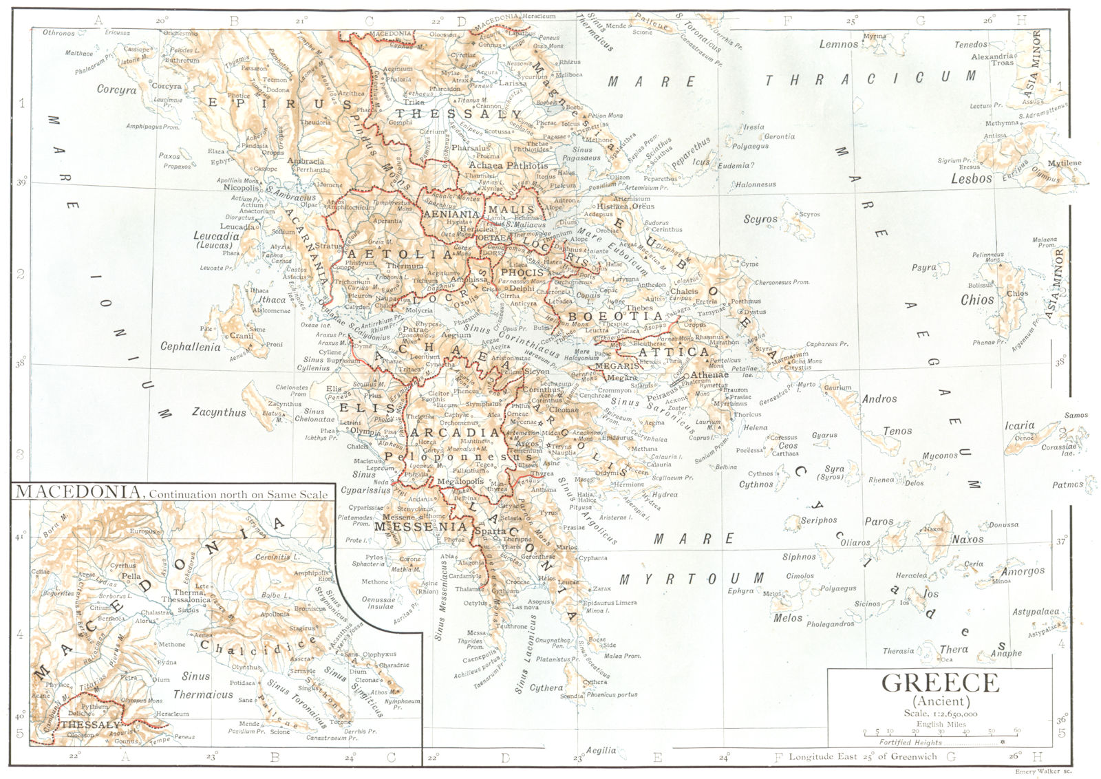 Greece (Ancient); Inset map of Macedonia by Britannica, Encyclopaedia ...