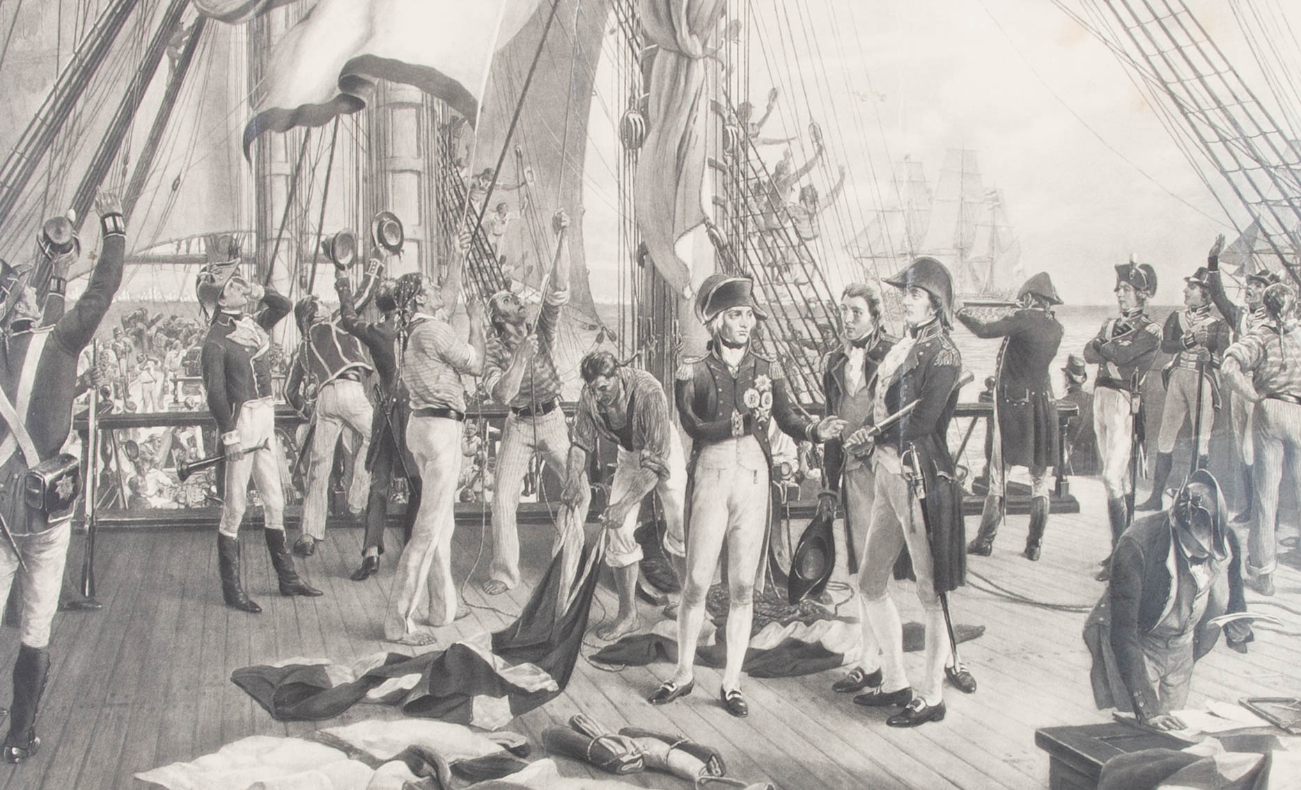 Nelson's Last Signal at Trafalgar Painting by Thomas Davidson - Fine Art  America