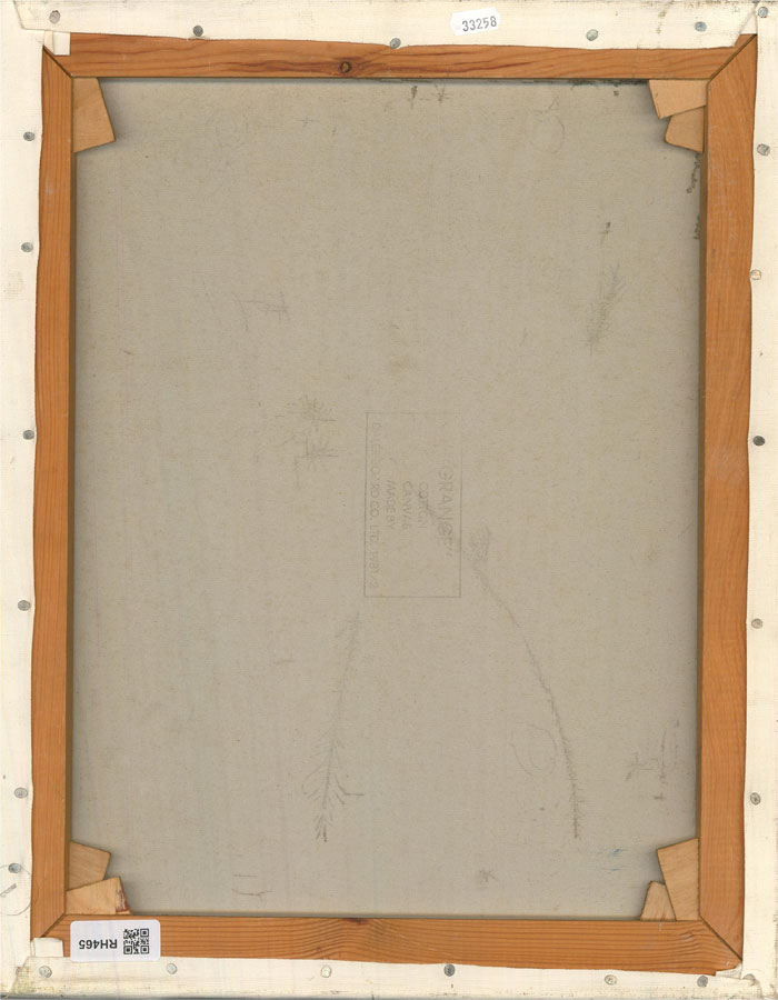 R. Kenyon 1982 Oil, Corner Of The Square by R. Kenyon (1982) Signed