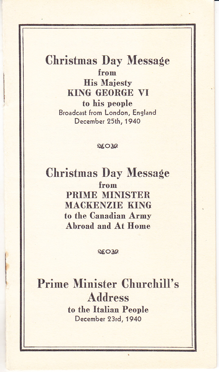 Christmas Day Message from His Majesty King George VI to His People Broadcast from London 