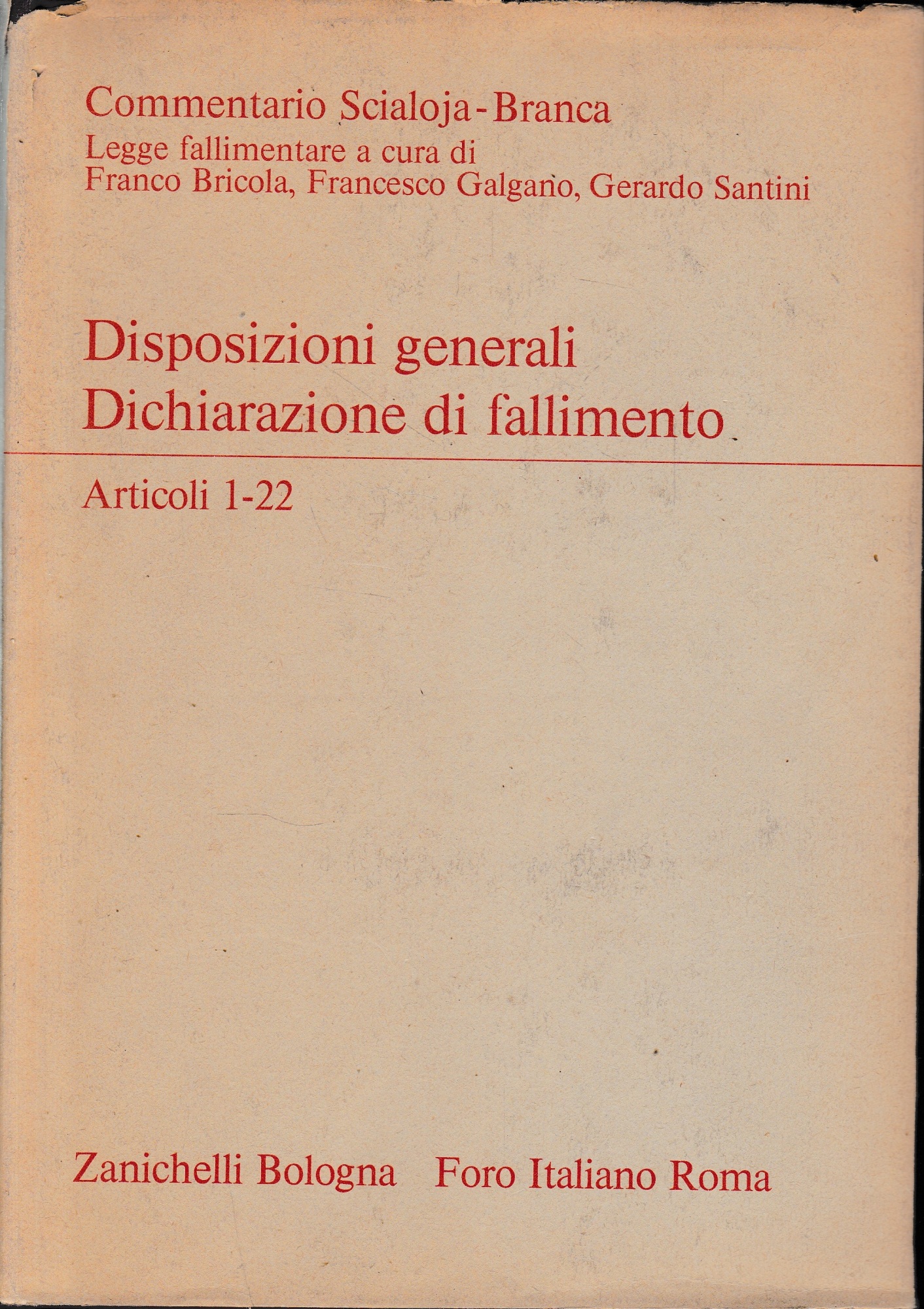 Abebooks Disposizioni generali. Dichiarazione di fallimento. Artt. 1-22