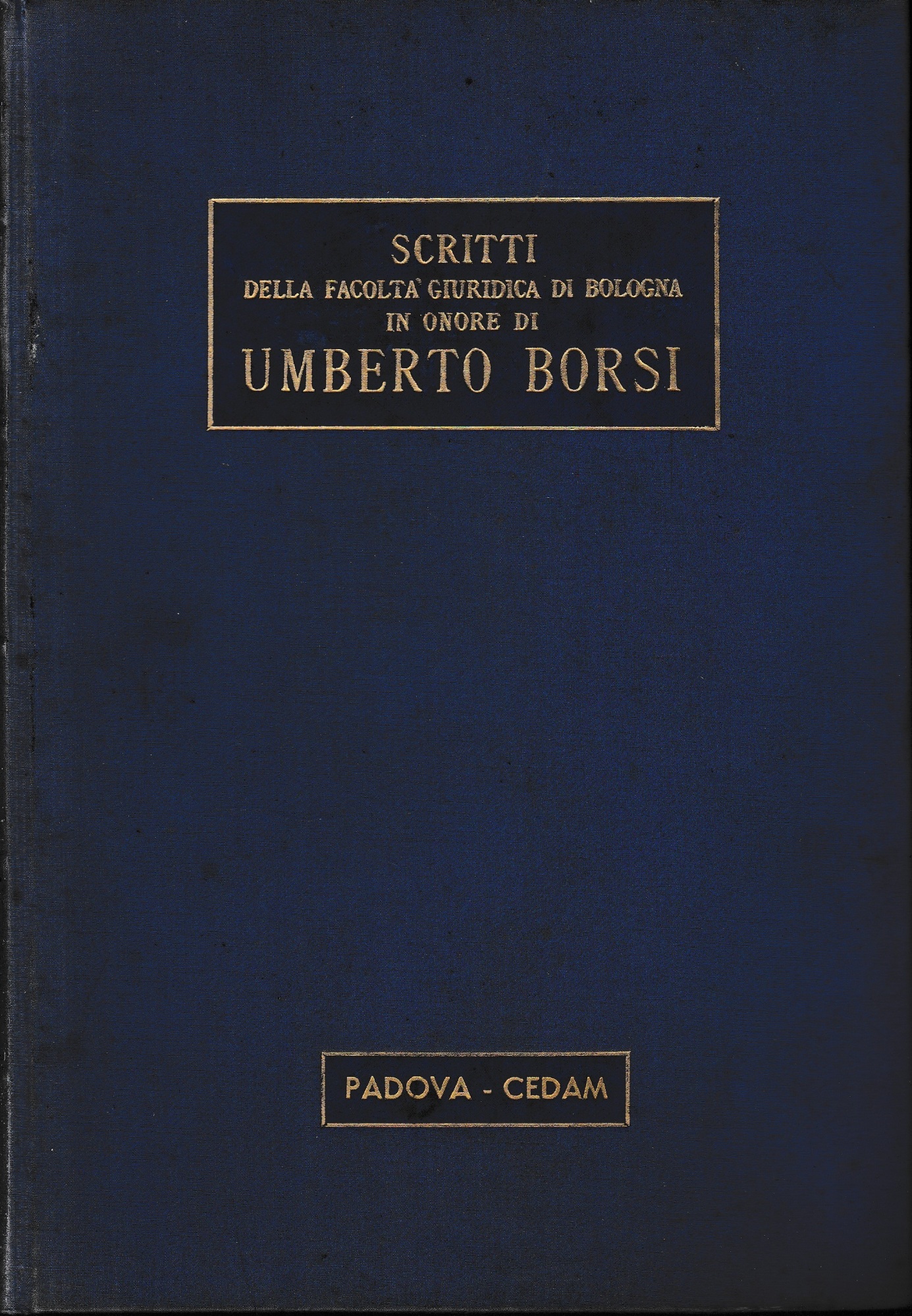 Abebooks Scritti della facoltà giuridica di Bologna in onore di Umberto Borsi