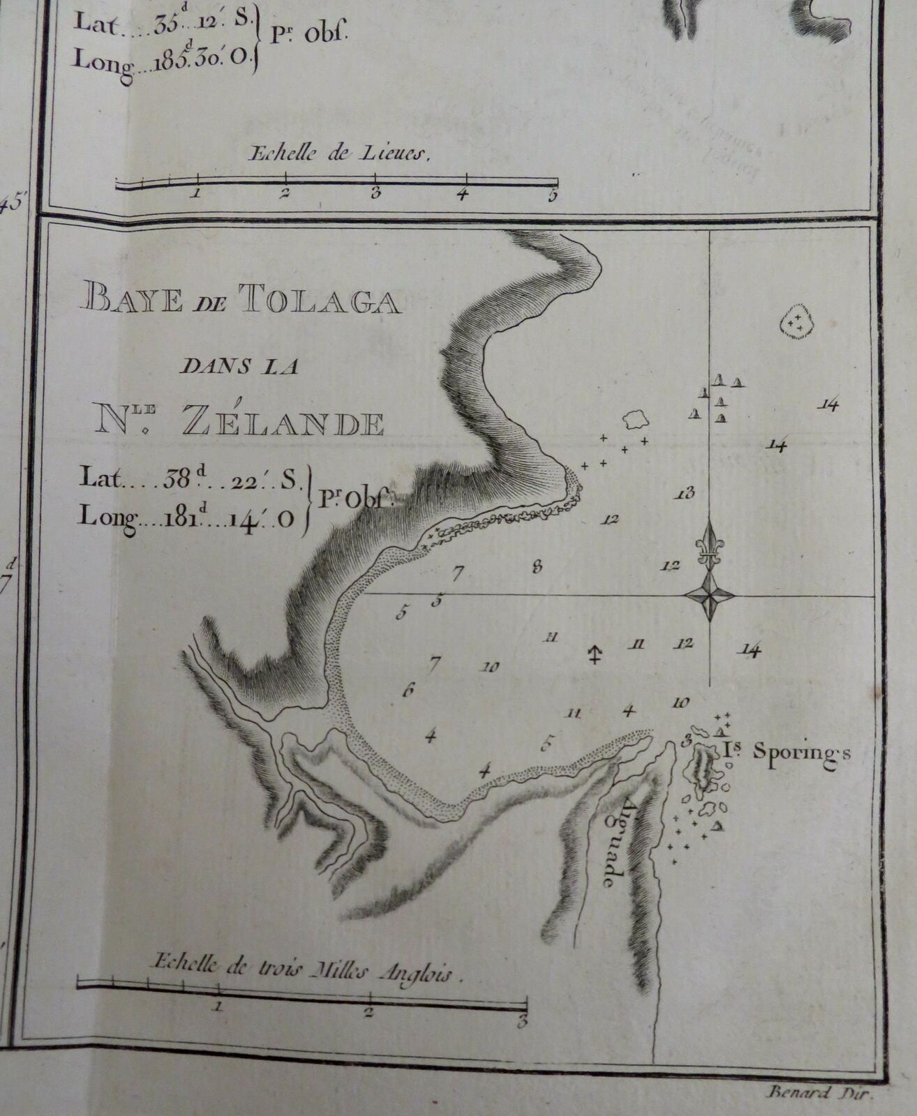 New Zealand Mercury Bay Tolaga Bay 1774 Capt. Cook & Hawkesworth harbor
