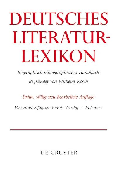 Deutsches Literatur-Lexikon Wirdig - Wol - Wolfgang Achnitz