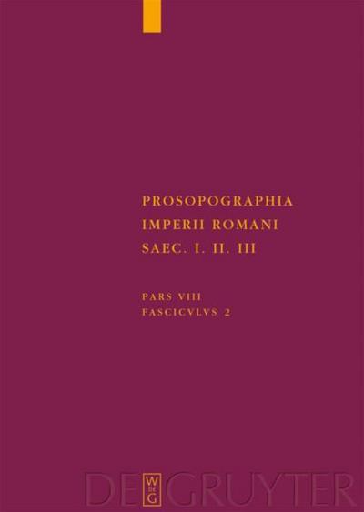 Prosopographia Imperii Romani Saec I, II, III. (U/V-Z) - Klaus Wachtel