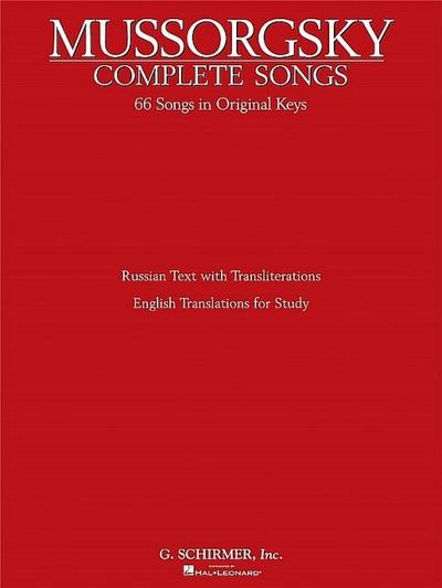 Complete Songs: Schirmer Library of Classics Volume 2018 Voice and Piano - Modest Mussorgsky