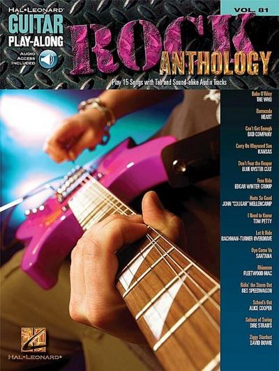 Rock Anthology Guitar Play-Along Volume 81 Book/Online Audio [With 2] - Hal Leonard Corp