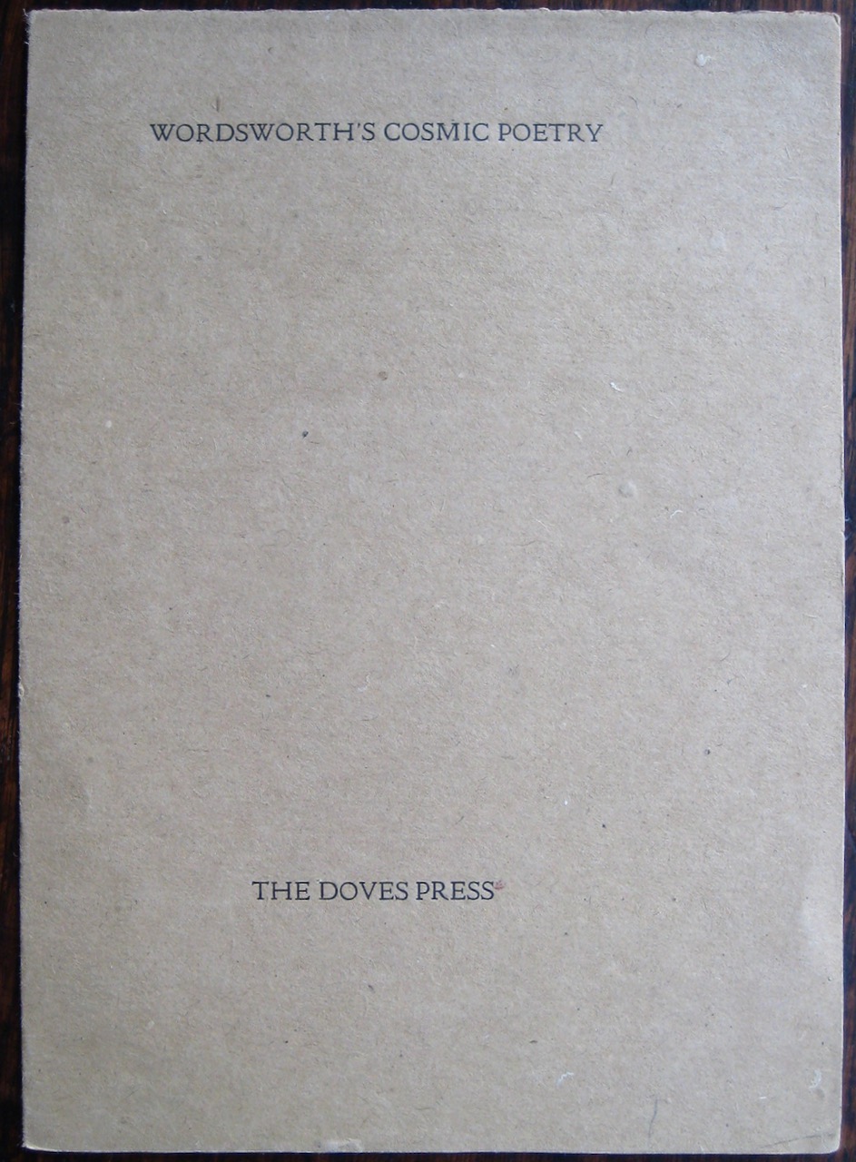 Wordsworth's Cosmic Poetry: [letter] reprinted from The Westminster ...