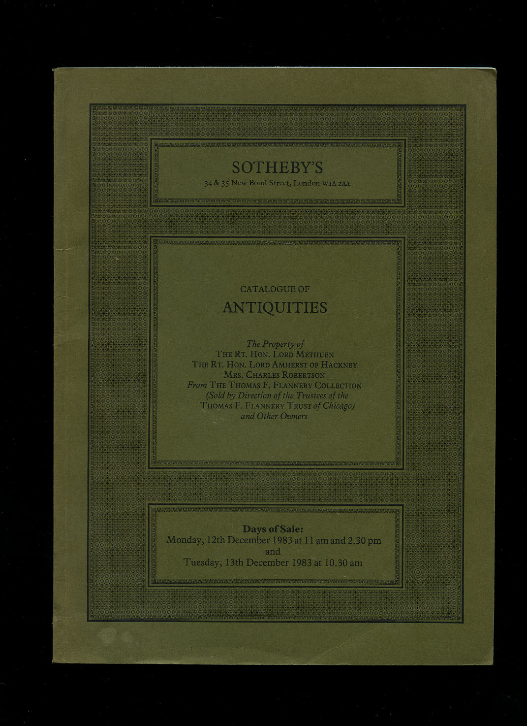 Sotheby's Auction Sale Catalogue | Egyptian, Middle Eastern, Greek, Etruscan, Celtic, Anglo-Saxon, and Roman Antiquities, Ancient Glass and Art Refer
