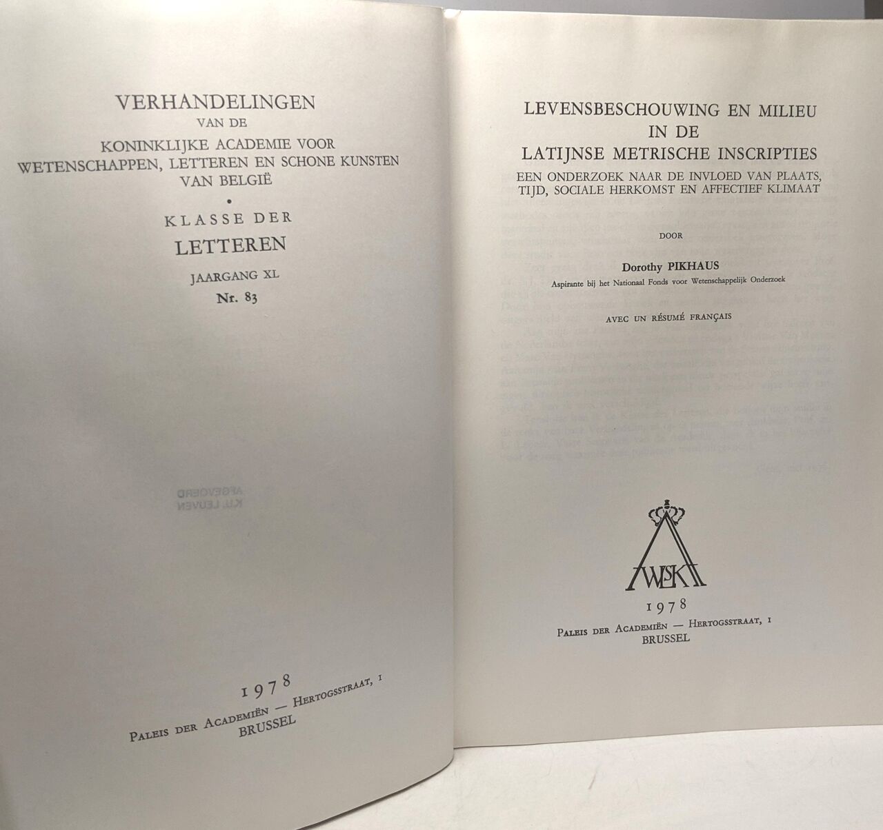 Inscripties Levensbeschouwing en milieu in de latijnse metrische inscripties een ...