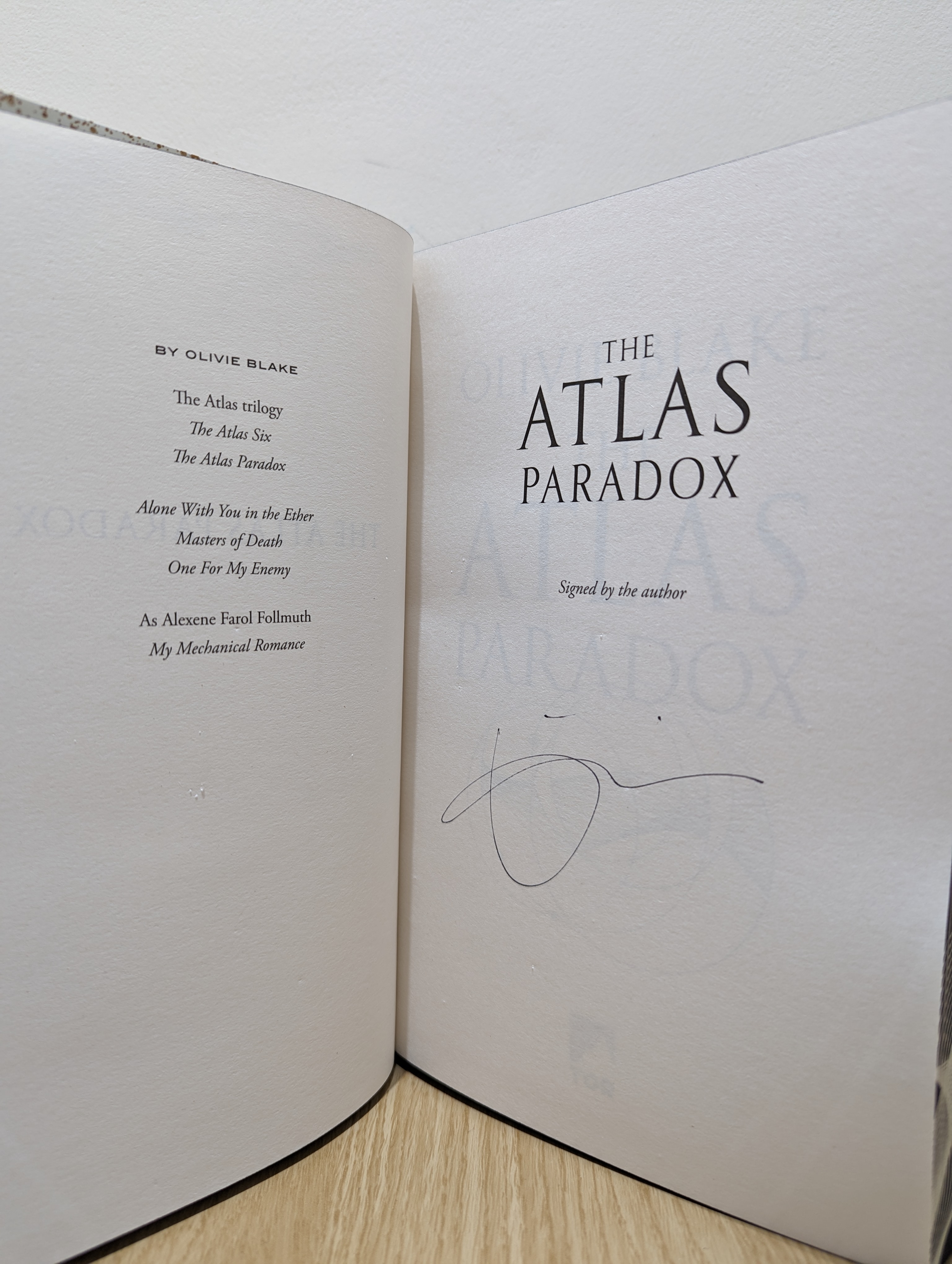 The Atlas Six (Signed First Edition with sprayed edges) by Blake, Olivie:  New Hardcover (2022) 1st Edition, Signed by Author(s)