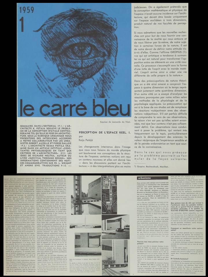 LE CARRE BLEU n°1 1959 - ARCHITECTURE, KEIJO PETÄJÄ, REIMA PIETILÄ ...