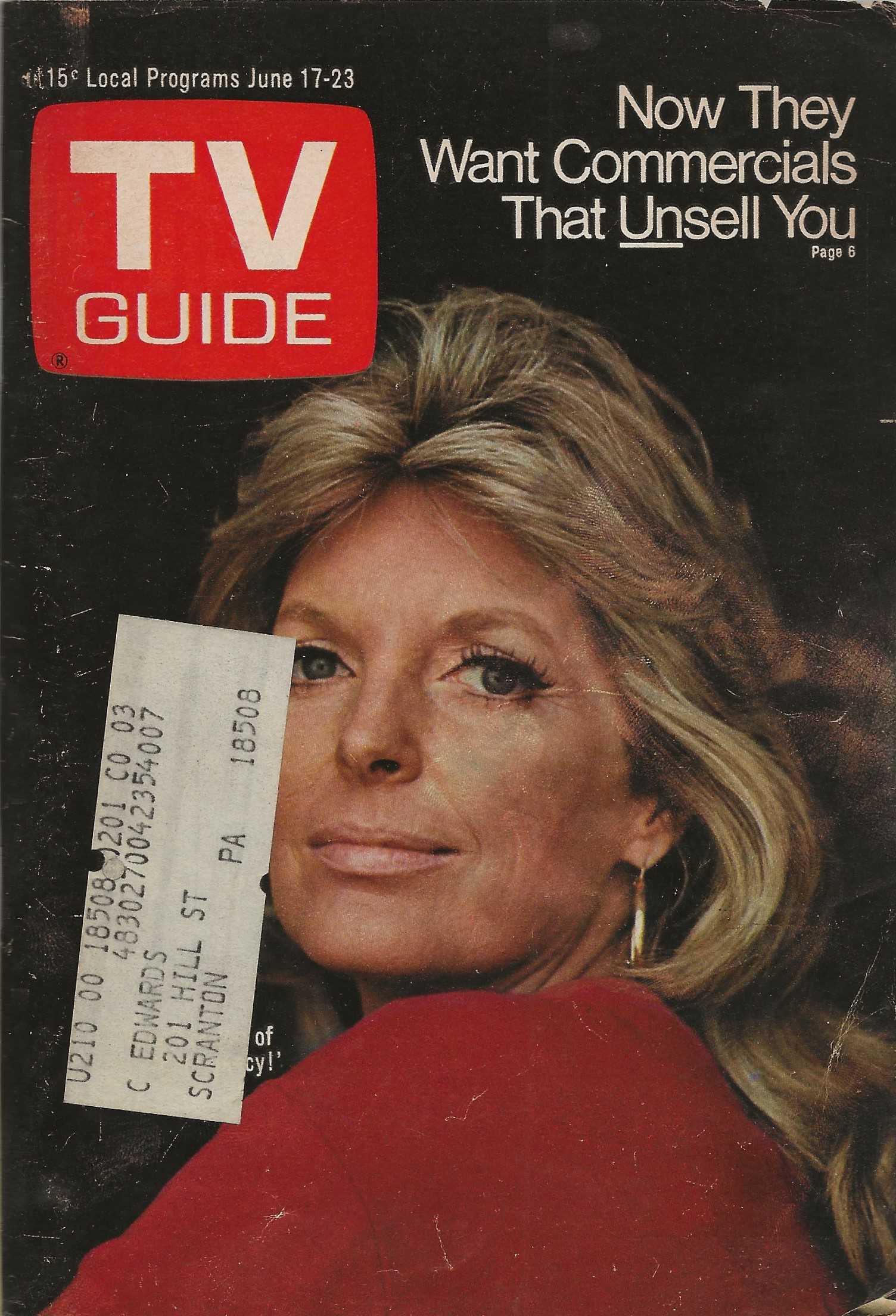 TV Guide June 17, 1972 Julie London, Julia Child (1972) 1st Edition