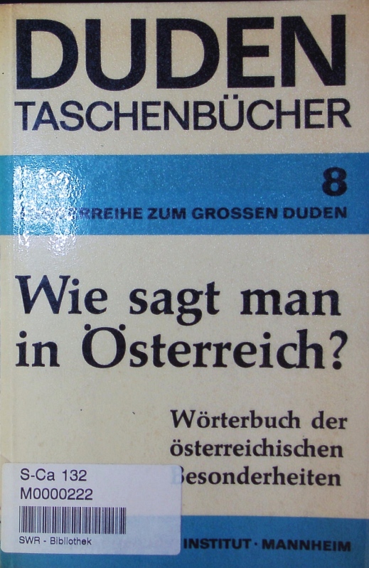 Wie sagt man in Österreich? - Ebner, Jakob