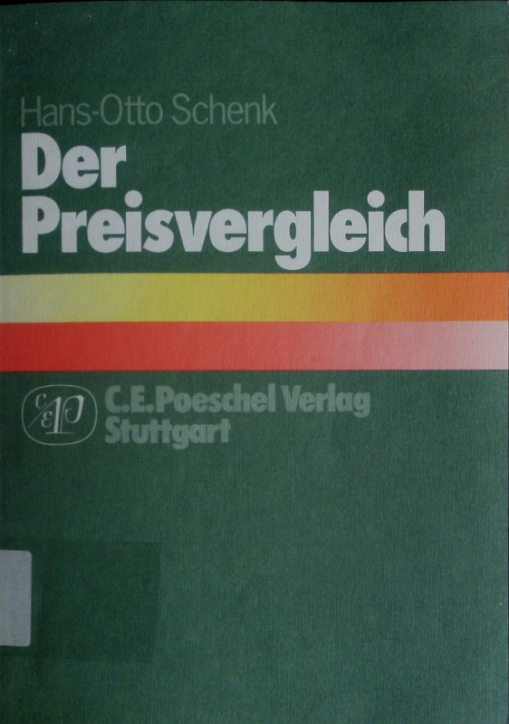 Der Preisvergleich. - Schenk, Hans-Otto