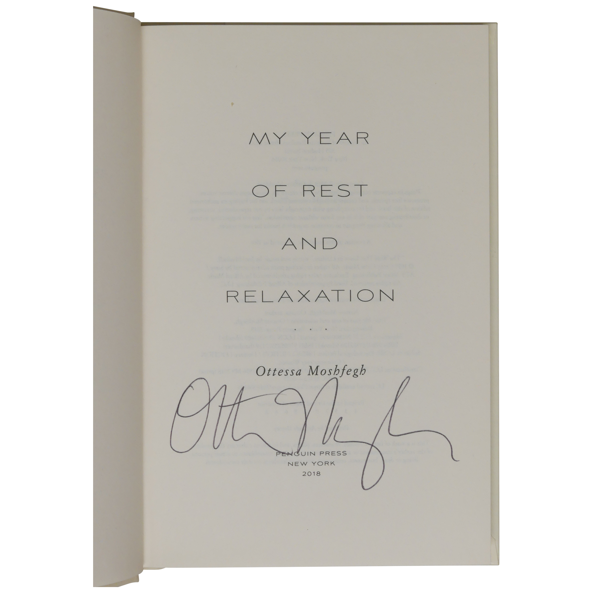 My Year of Rest and Relaxation by Ottessa Moshfegh - Penguin Books