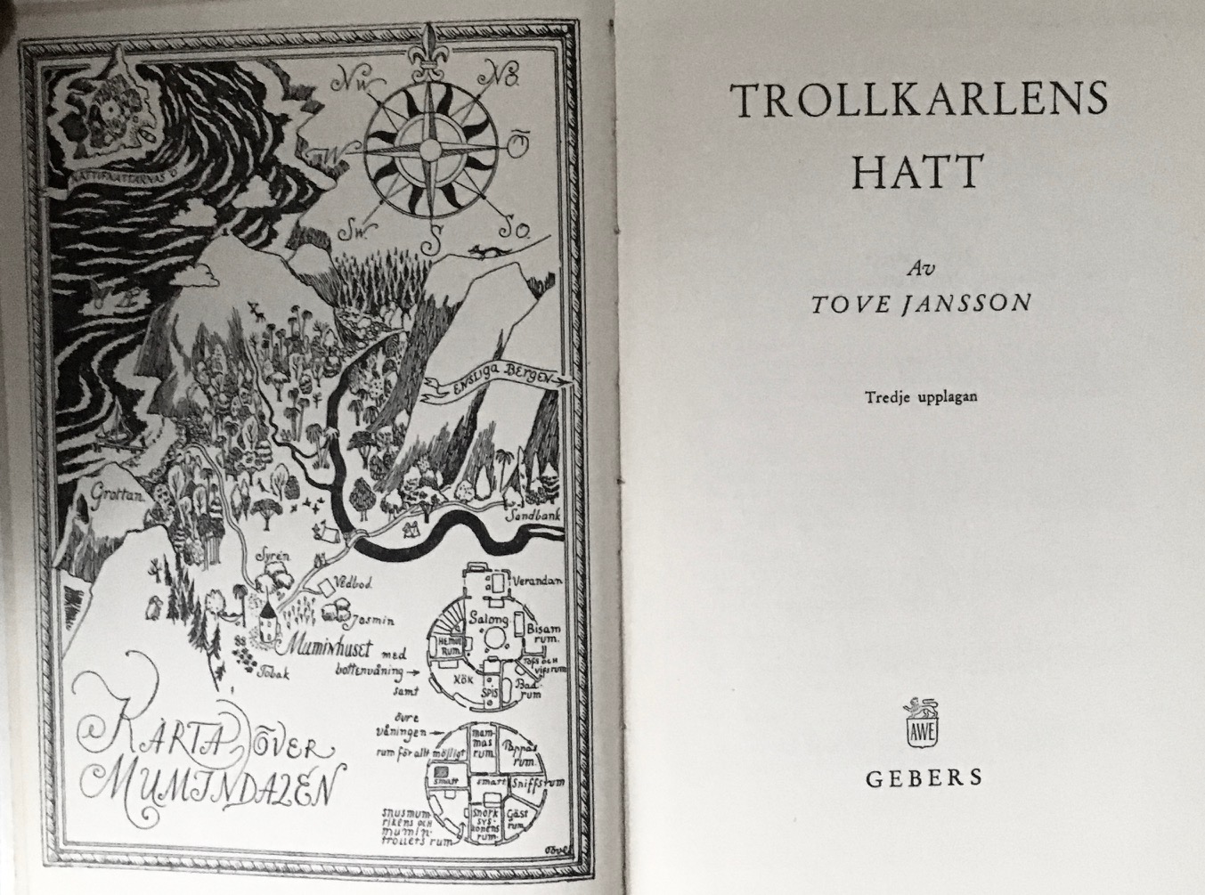 TROLLKARLENS HATT (Finn Family Moomintroll) Signed by Jansson, Tove