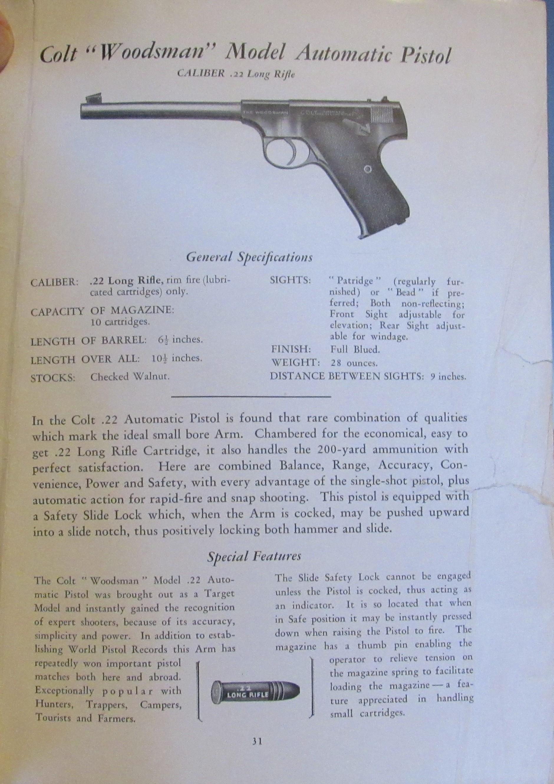 Colt Fire Arms, Firearms, The Arm of Law and Order, 1929