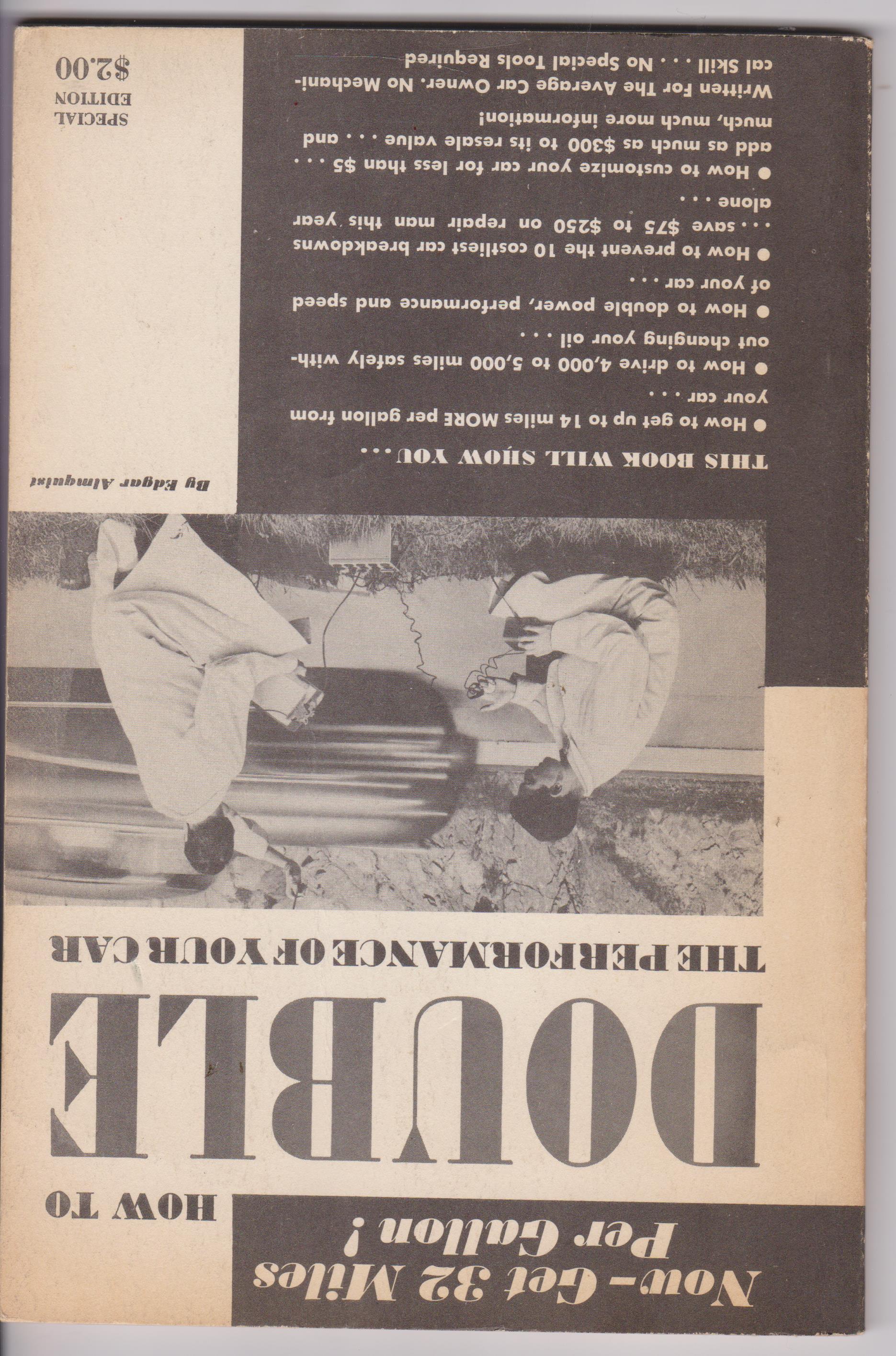 How to Double the Performance of Your Car by Almquist, Edgar used